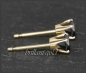 Preview: Ohrstecker 585 Gold, Saphir schwarz 4,5,6,7mm